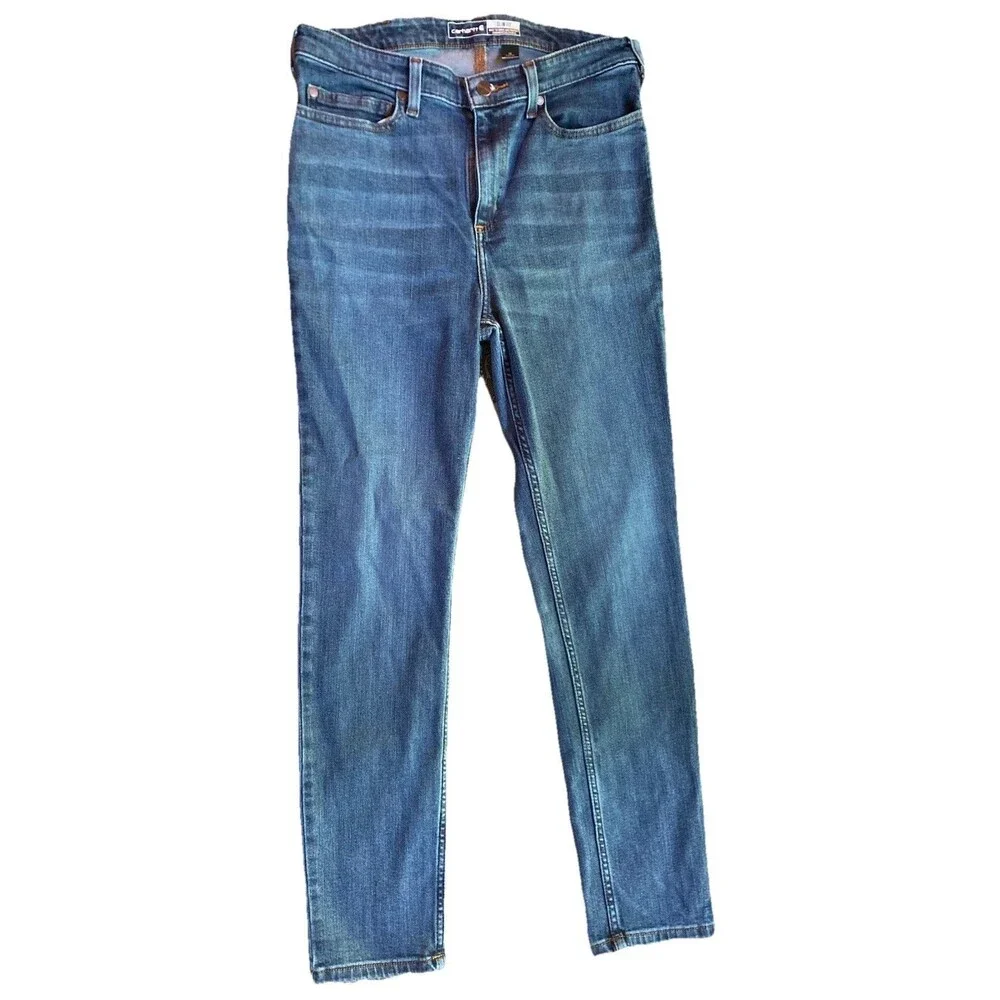 Carhartt Girls Blue Slim Fit Skinny Jeans Size 10 Regular
